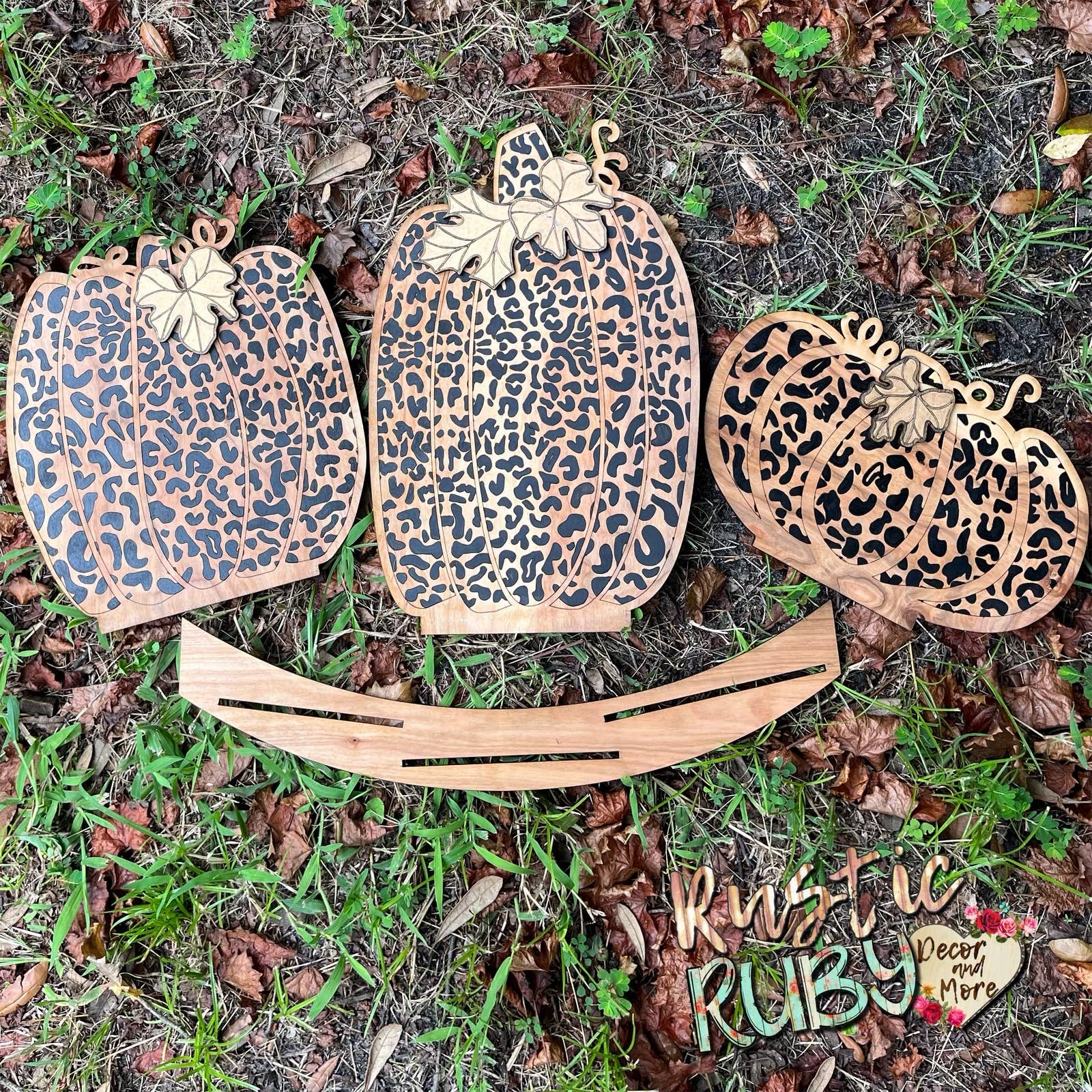 Rustic Ruby Decor and More LLC - Wholesale Decorative Tabletop Object - Cheetah Pumpkins3