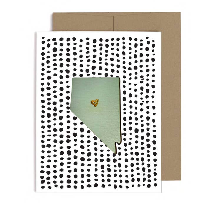 Nevada Heart Magnet w/Card for wholesale by SnowMade