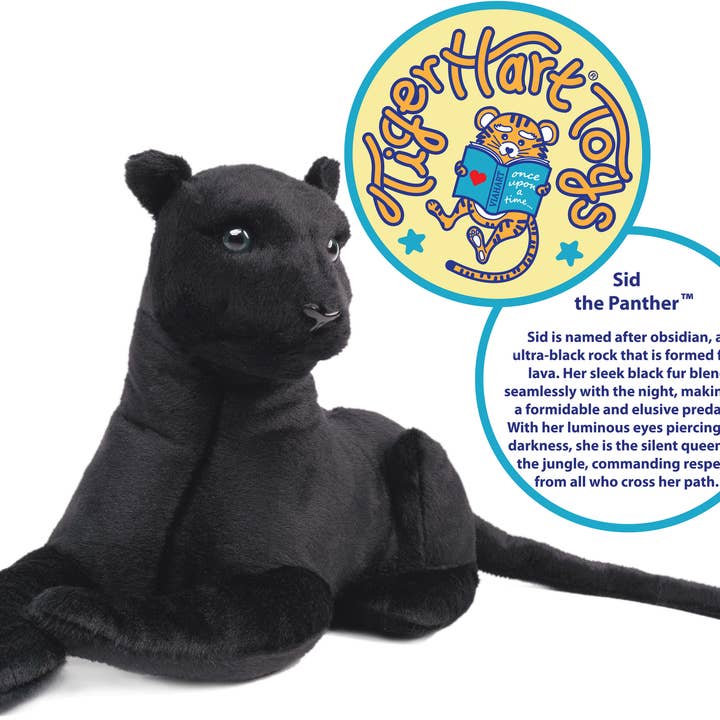 VIAHART Toy Co. - Wholesale Stuffed/Plush Toy - Kids & Baby - Sid The Panther - Squeeze Me! | 17 Inch Stuffed Animal Plush