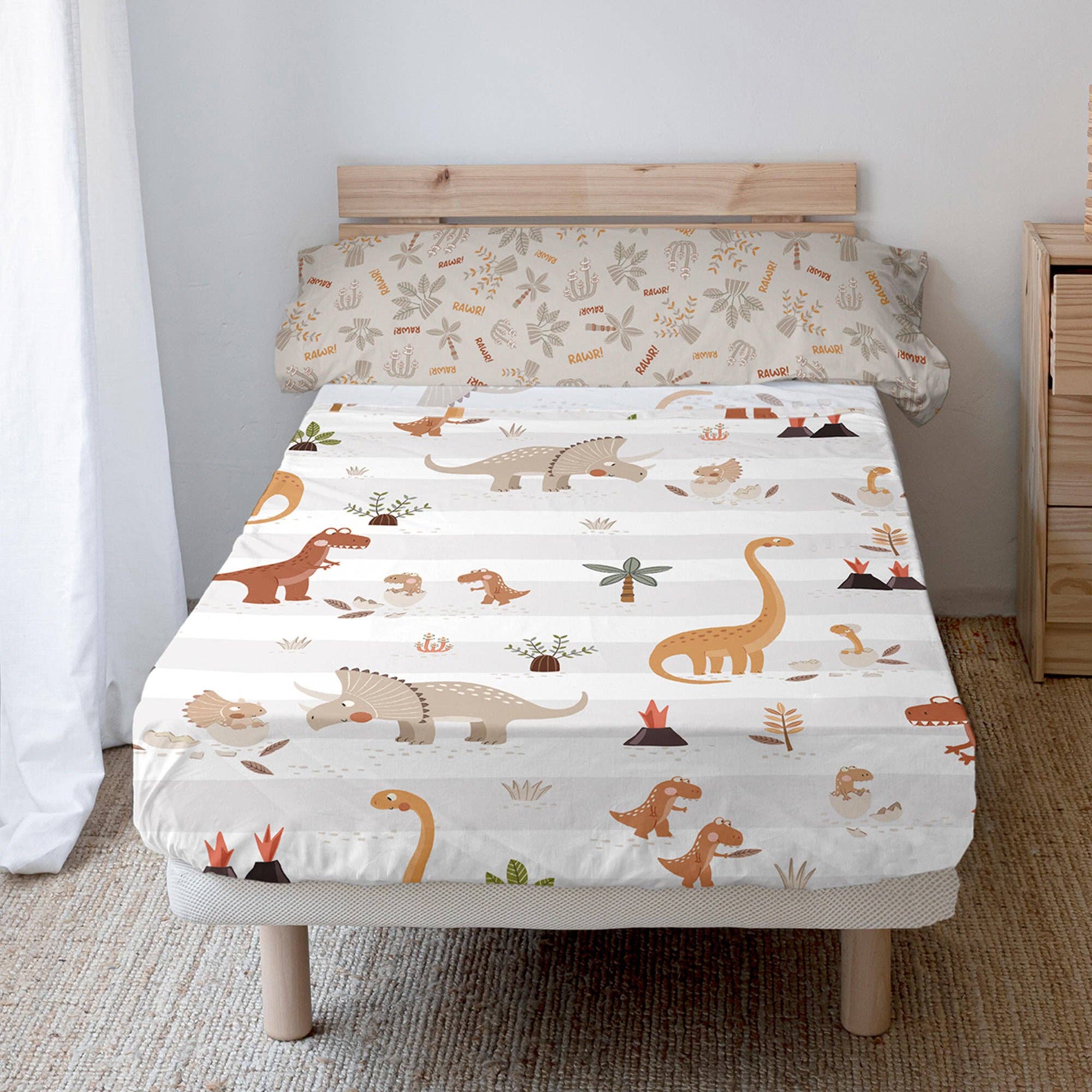 Happyfriday - Wholesale Sheet Set - Dino family 2-piece bedding set1