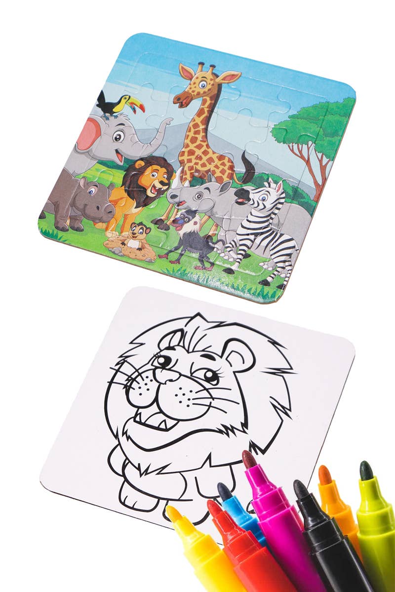 Cap Zone – Engroshandel Puslespil - Børn – 2-i-1 puslespilfarvesæt til børn - 3 stk1