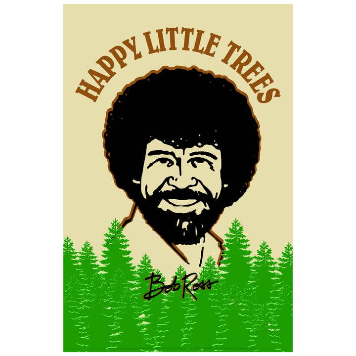 Bob Ross Happy Little Trees Retro Art Cool Wall Decor Art Print Poster for wholesale by Gotham Gifts