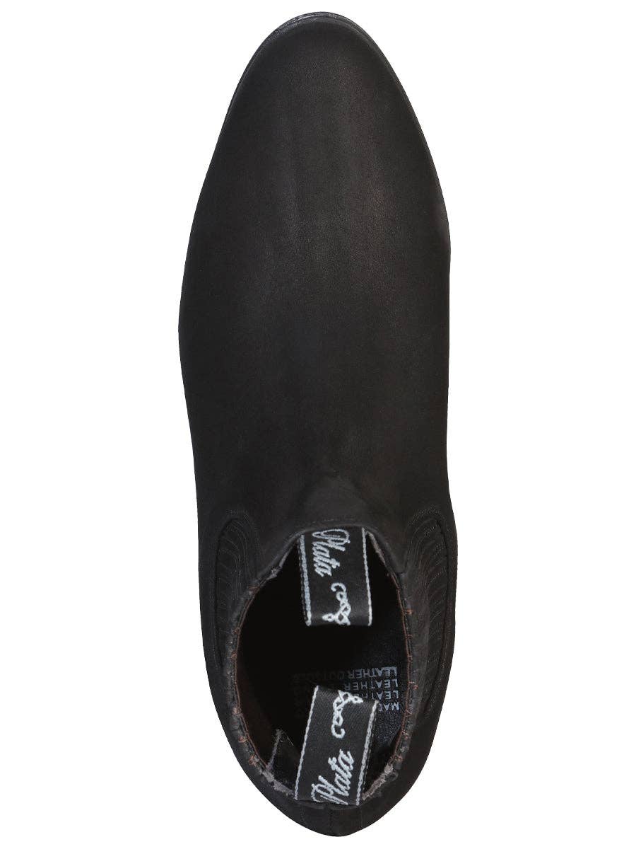 El General Western Wear - Wholesale Chelsea Boots - Men's - Canelo Charro Boot - Black Nobuck 36634