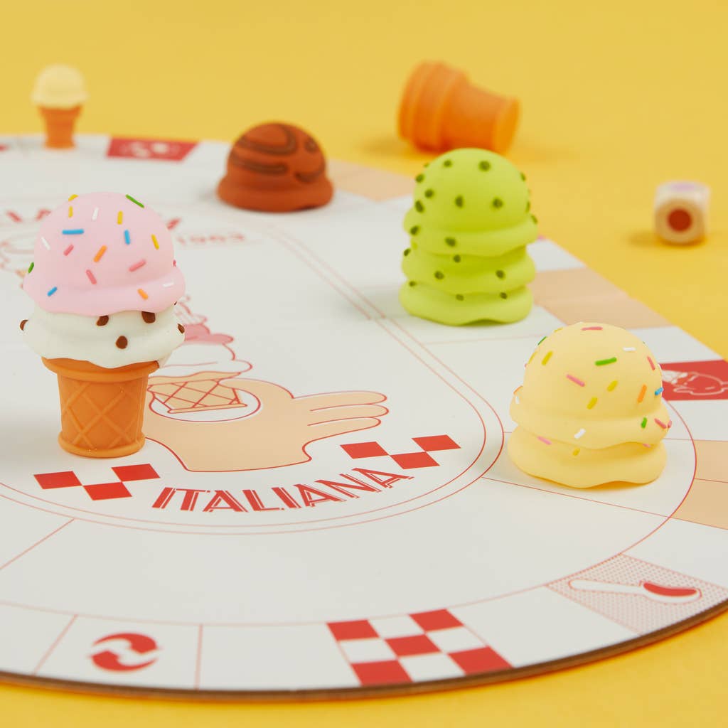 Balvi - Vente Jeux de société - Jeu de société La Gelateria avec plateau carton et éléments en plastique2