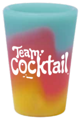 Team Cocktail - Vente Verre à shooter - Verre à shot en silicone avec logo Team Cocktail (Aurore)0
