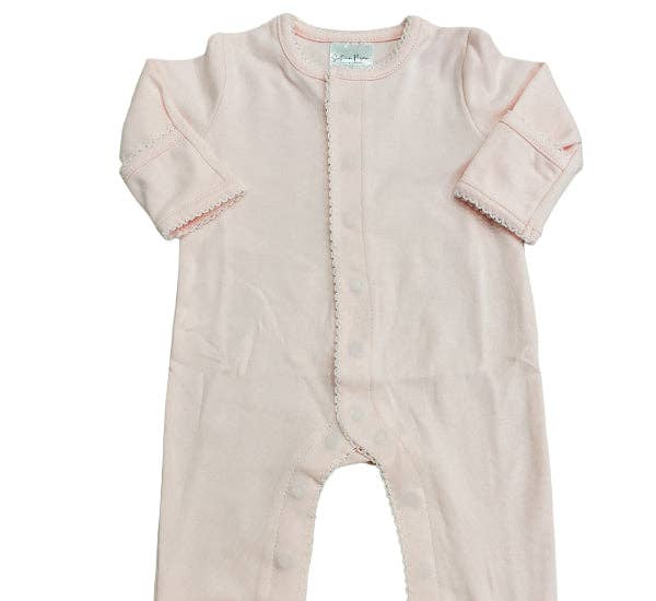 Southern Proper Blanks - Vente Barboteuse – bébé - Chaussons bébés classiques avec bordure picot13