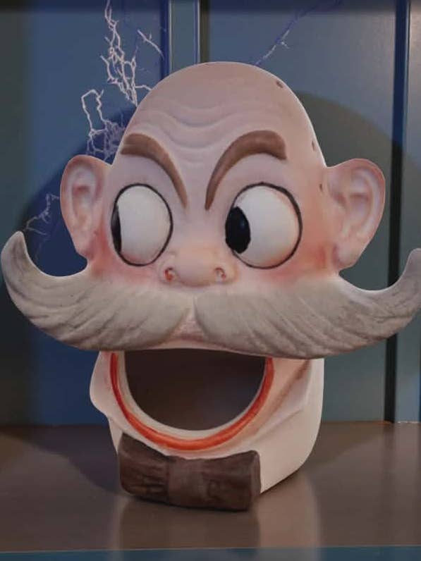 Cinzeiro Cabeça Big Moustache – Cerâmica vintage revival por atacado de Art Déco Style
