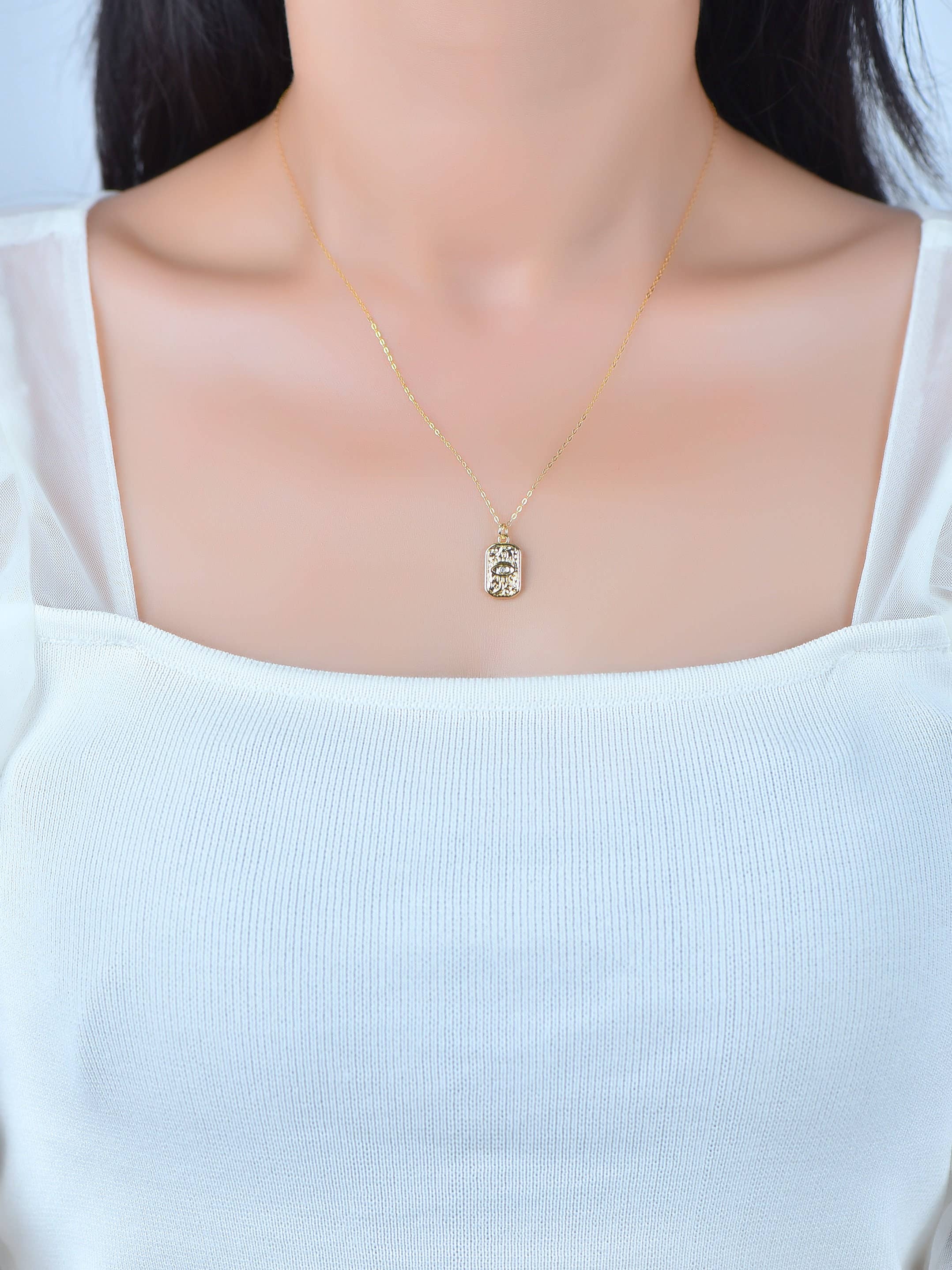 Jewel Pledge - Wholesale Individual Charm/Pendant - Gold Evil Eye, Moon & Star CZ Turkish Charms CPG1152