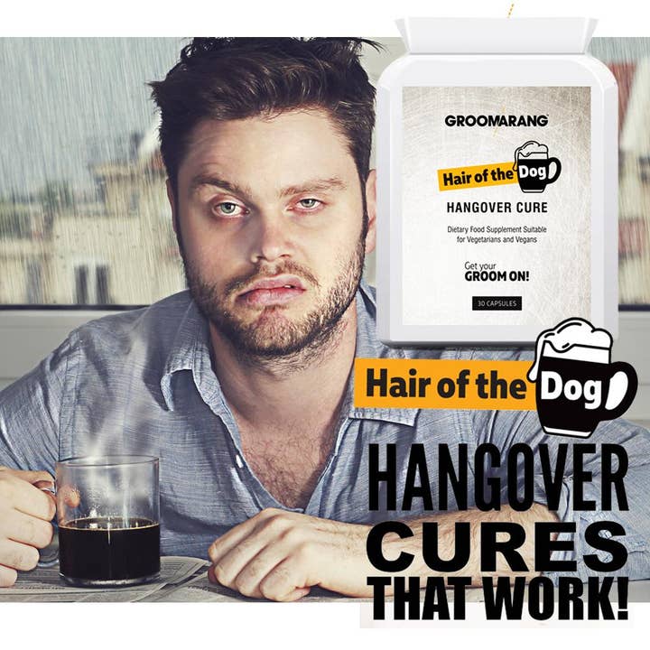 My Wholesale Warehouse – Großhandel Nahrungsergänzungsmittel/Vitamin zum Einnehmen – Groomarang „Hair of the Dog“ -Tabletten gegen Kater