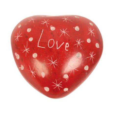 Caillou avec des étoiles aime ROUGE pour la vente par Shared Earth