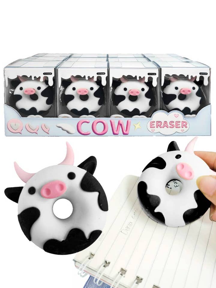 Gomma 3D a forma di ciambella Jumbo Mucca per la vendita all'ingrosso da parte di Cap Zone