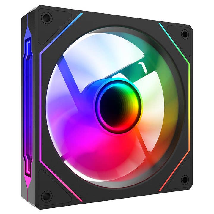 ITEK - Wholesale Speakers - INFINITY Black Case Fan - 12cm - ARGB Sync 5V 3pin - 4pin PWM - BULK4