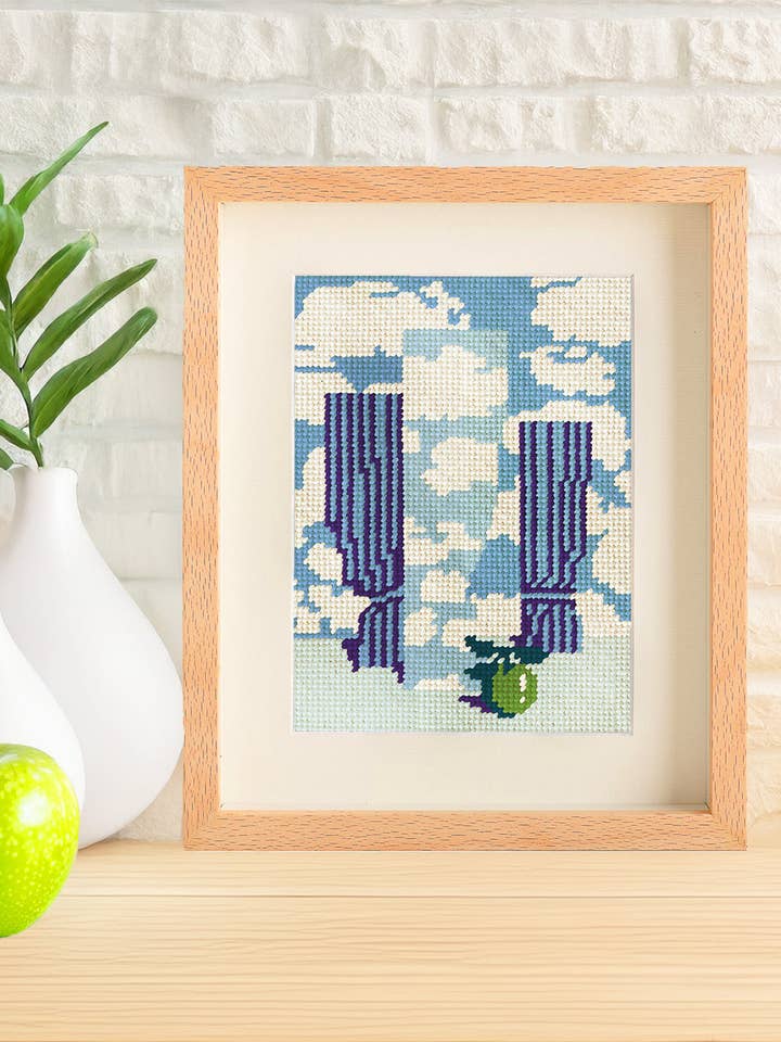 René Magritte „Le Beau Monde“ Stickset für den Großhandel von Unwind Studio