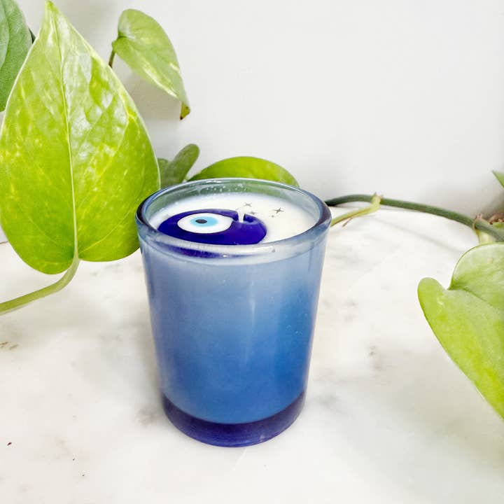 Lunastry – wholesale Jar/filled candle – Evil Eye Votive Soy Candle2