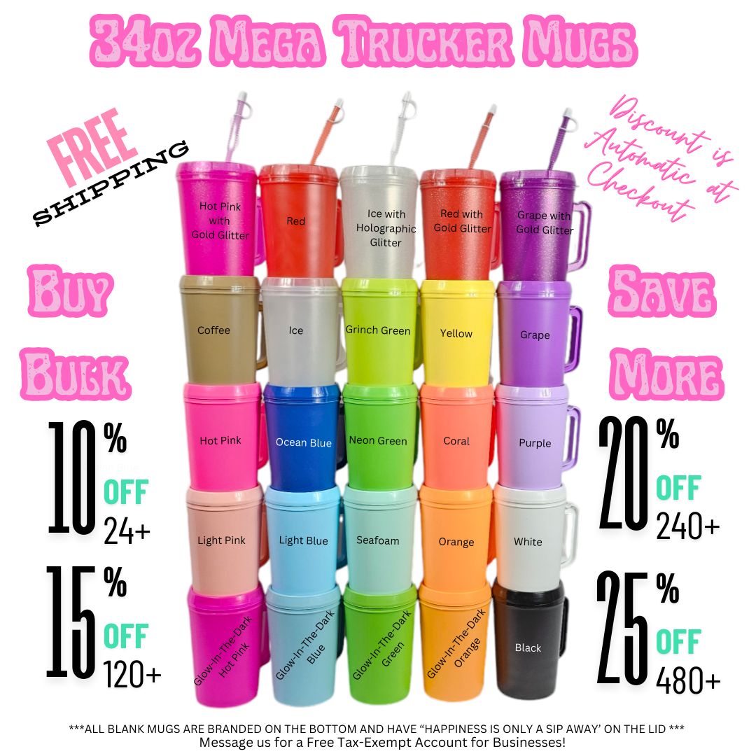 Scratch Decor - Wholesale Insulated Mug/Tumbler - Bright God Is Good Heart Mega Trucker Mug 34oz3