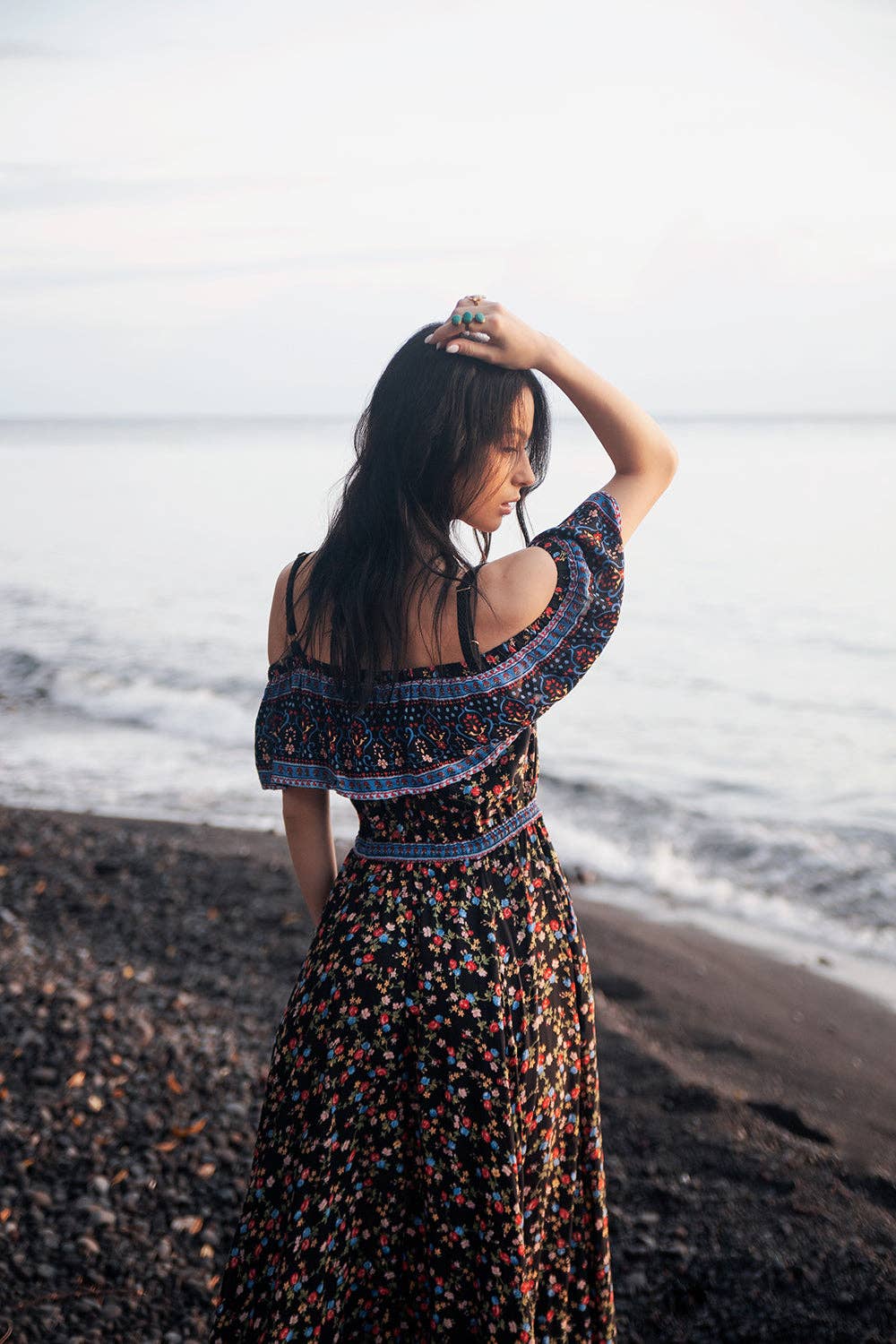 Moonless Schwarz Jolie Maxikleid - Moonless Black für den Großhandel auf Faire2