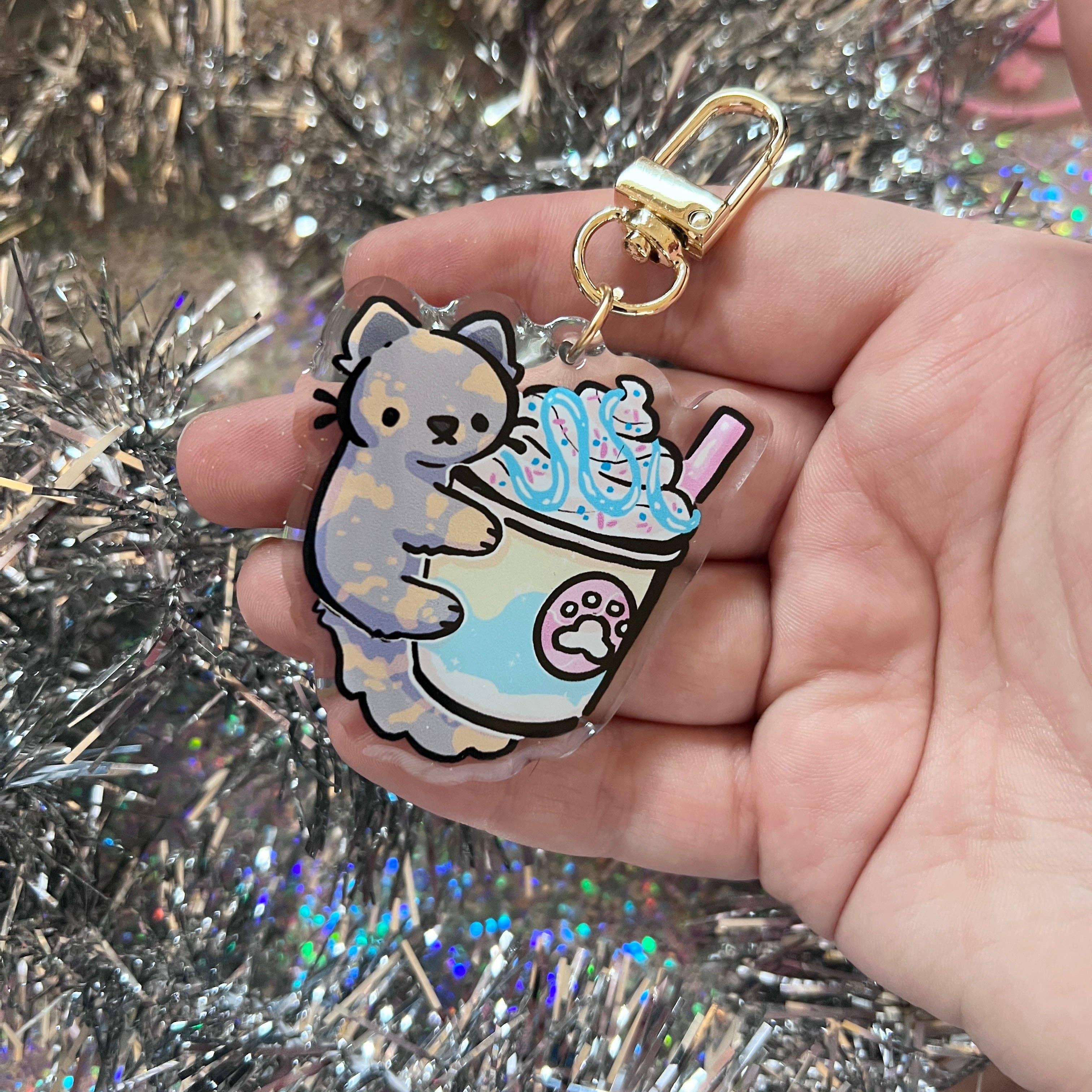 Woolblossom - Wholesale Keychain - Women's - Kitty Frappe ~ Acrylic Charms5