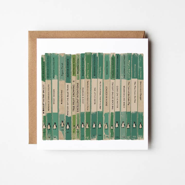 Design Smith - Wholesale Everyday Greeting Card - Penguin Green - blank greetings card