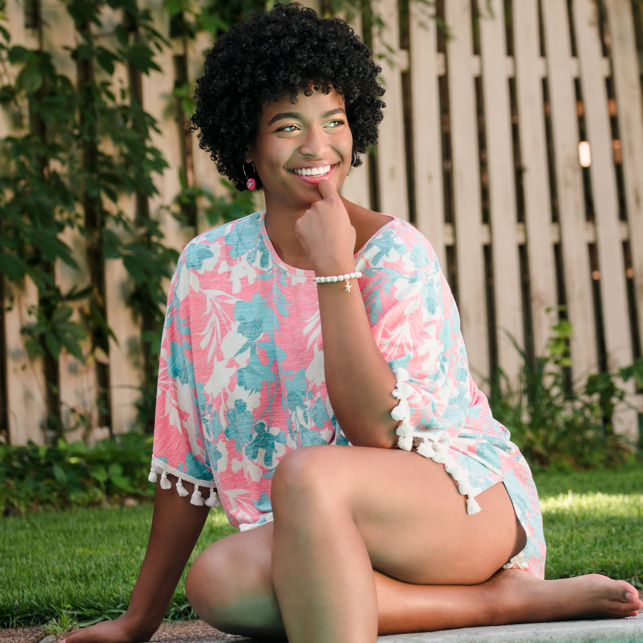 Elsie & Zoey - Venta al por mayor Camisola de baño - Mujer - Salida de Baño Elsie Talla Única con Flecos Playa6