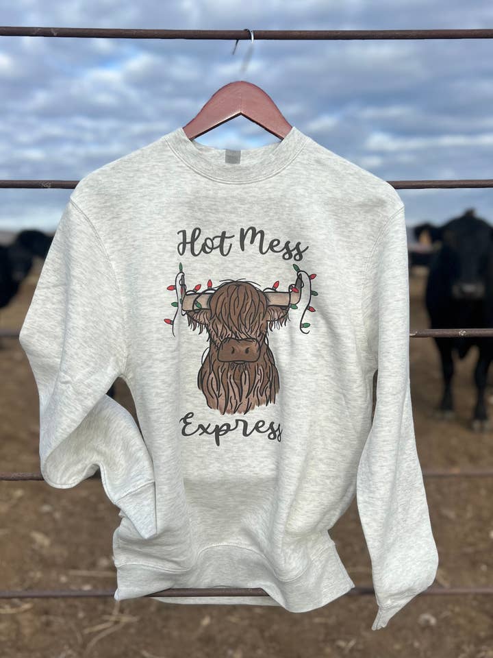Hot Mess Express Sweatshirt for wholesale by Two Hearts Printing
