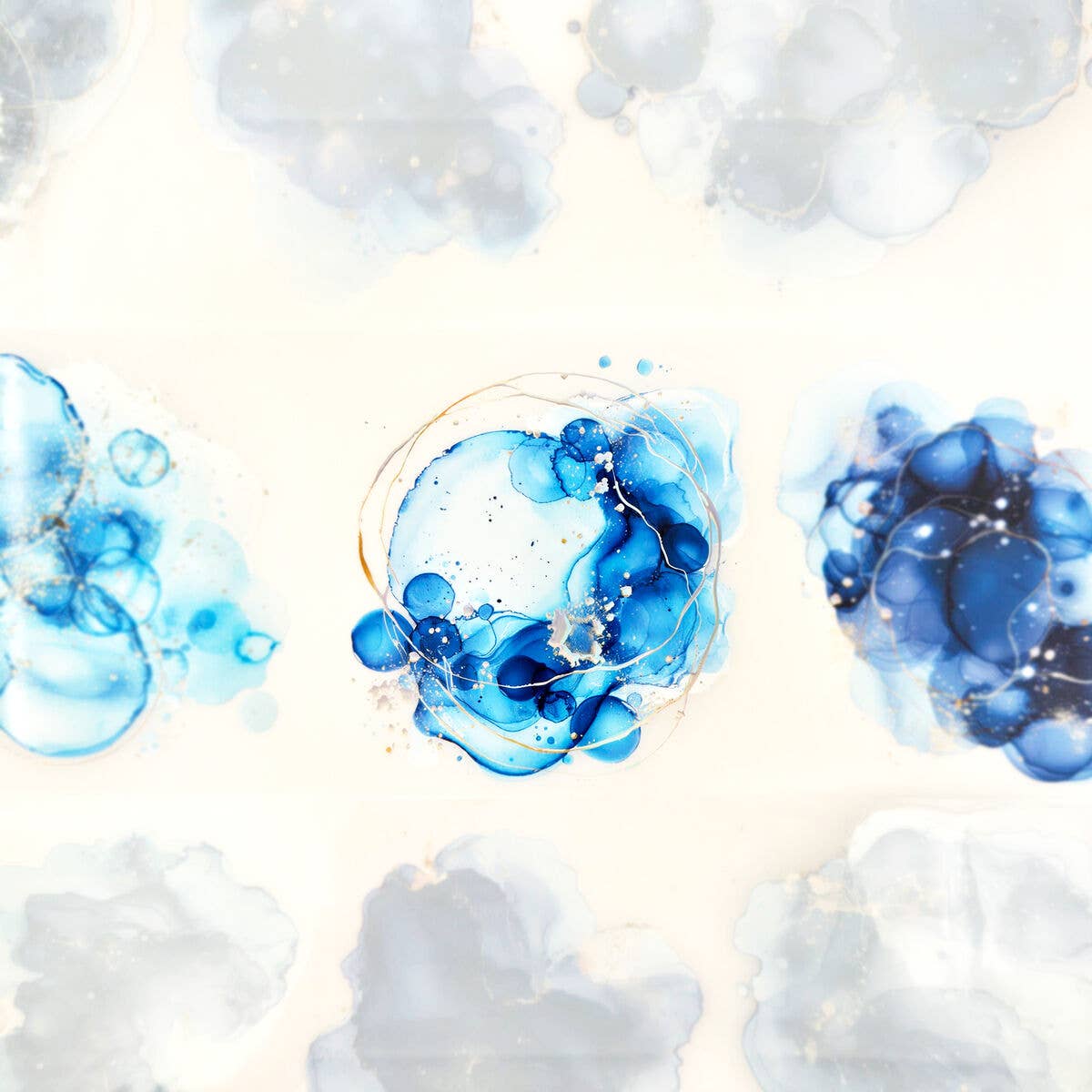 MIC & MIM Premium Paper Shop - Wholesale Washi Tape - MIC | PET Tape (Foiled & Embossed) : Blue Splash2