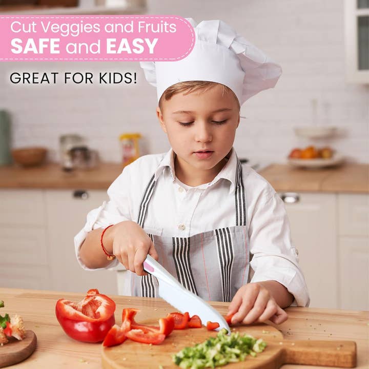 Zulay Kitchen - Wholesale Knife Set - Safety Knife Set for Kids – 3-Piece Montessori Kitchen Tool