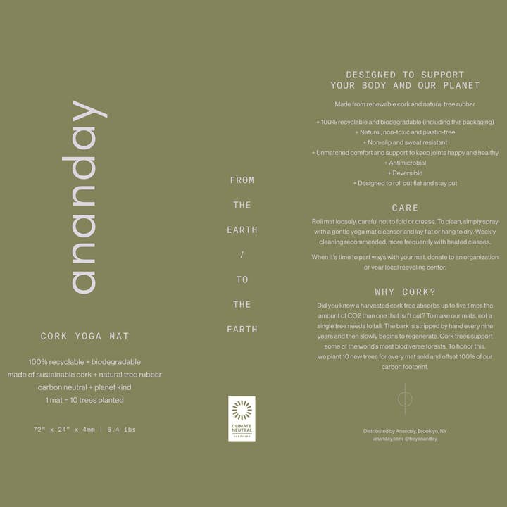 Ananday - Wholesale Yoga Mat - Ananday Cork Yoga Mat6