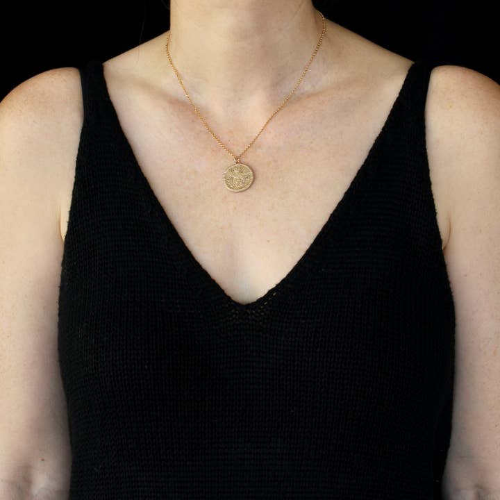 Vis a Vis Jewelry - Wholesale Pendant/Charm Necklace - Buddha Coin Necklace - Hand Carved 1" pendant