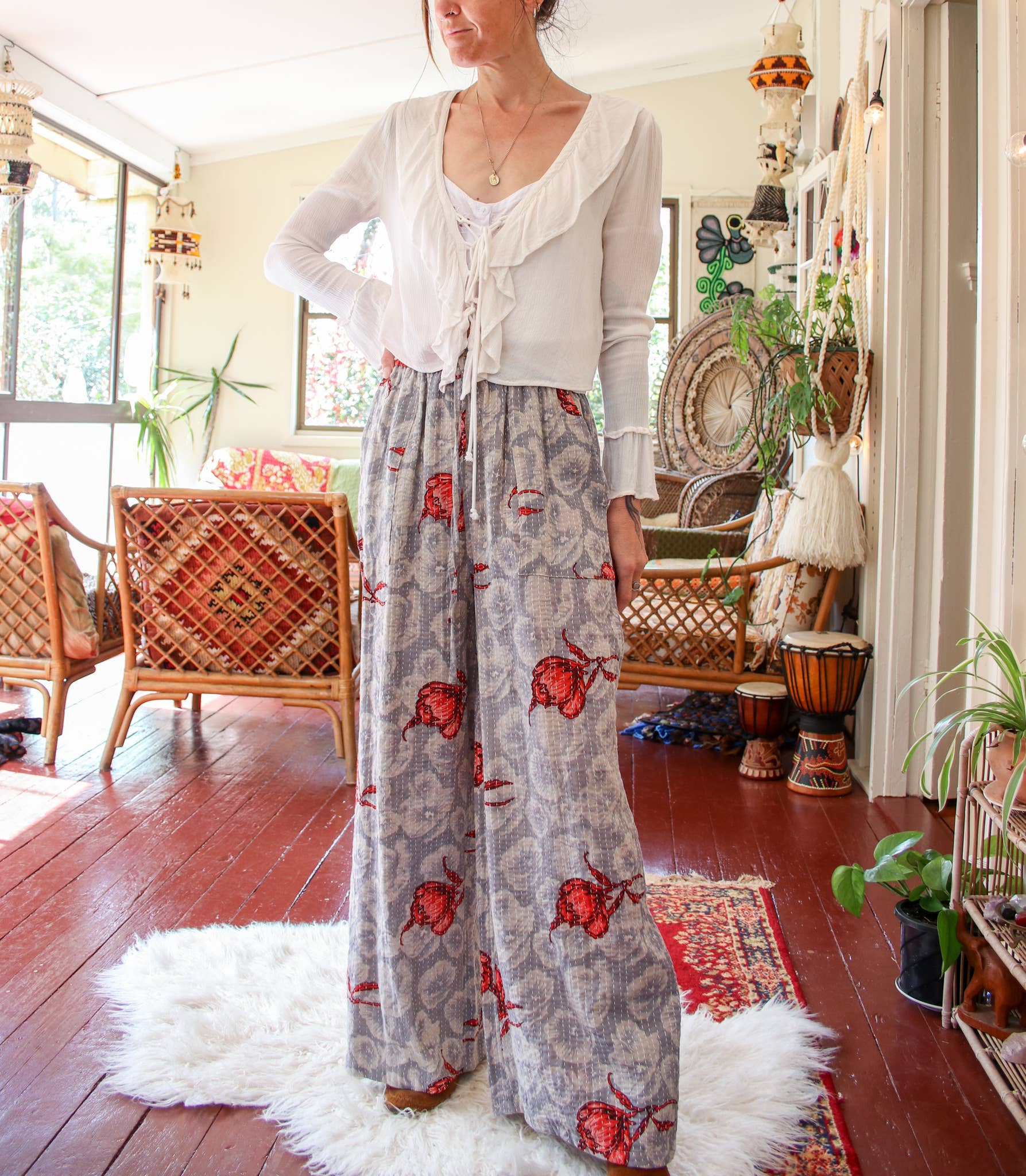 Renew Vintage - Wholesale Pants - Women's - Kantha Lounge Pants6