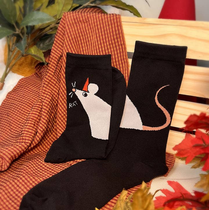 Rat with a Hat Socks for wholesale by Bandage Brigade