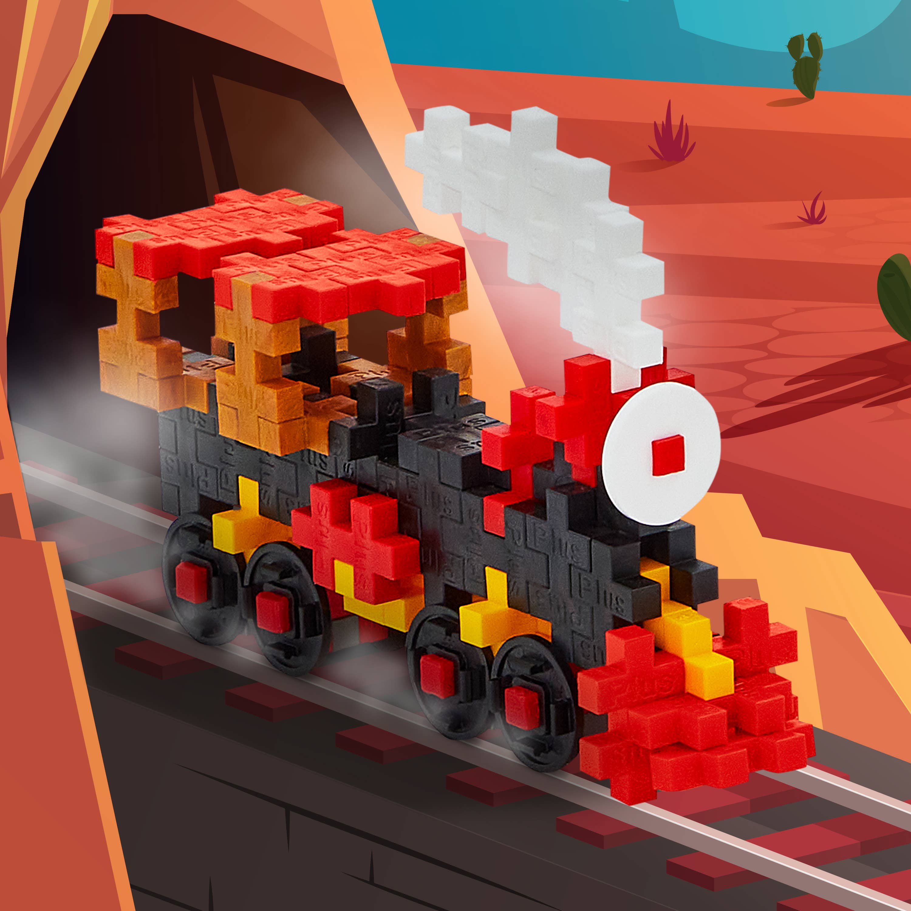 Plus-Plus USA - Wholesale Build-a-Toy - Kids - Tube - Train1