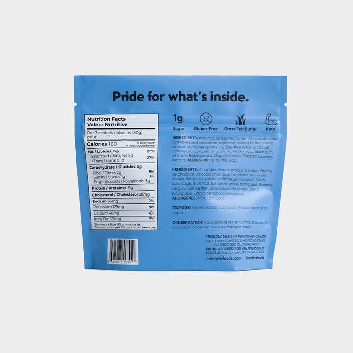 New Fave Foods – Cookie por atacado – Mini Cookies Keto com Gotas de Chocolate1