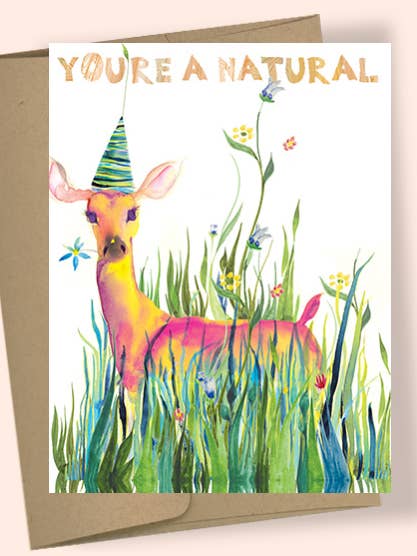 NATUR HIRSCH AQUARELL GRUSSKARTE für den Großhandel von Studio Masha D'yans