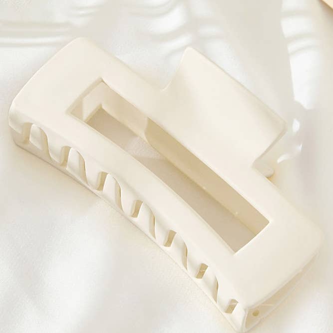 Hana - Wholesale Hair Clip - Women's - Solid Color Rectangle Shaped Hair Claw