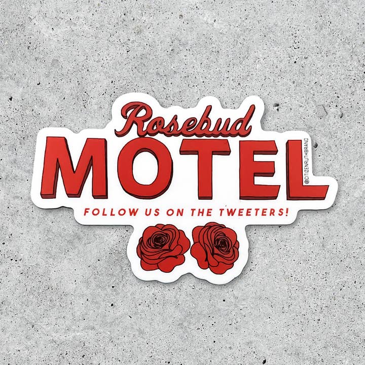 Autocollant en vinyle Schitt's Creek Rosebud Motel pour la vente par Citizen Ruth