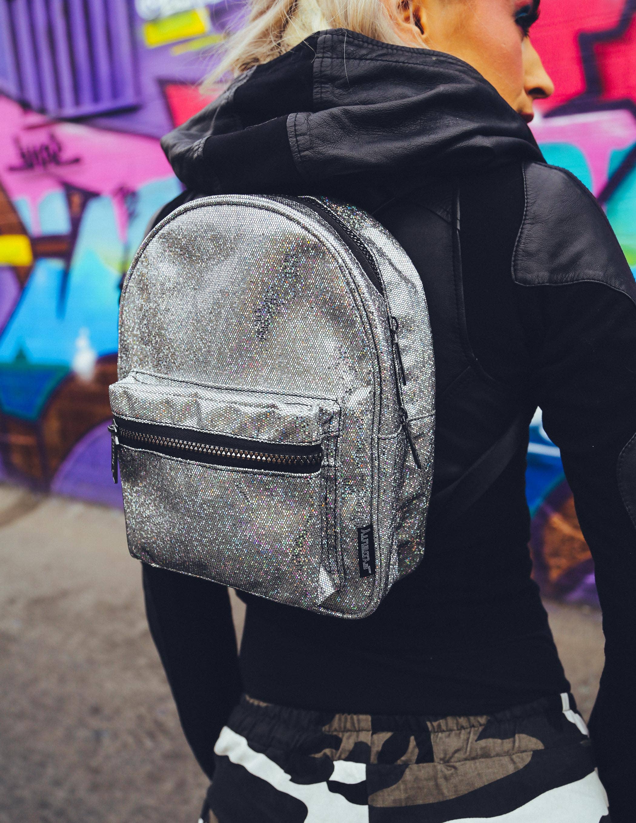 Fydelity - Wholesale Backpack - Women's - 86237: Mini Backpack | Glam Silver2