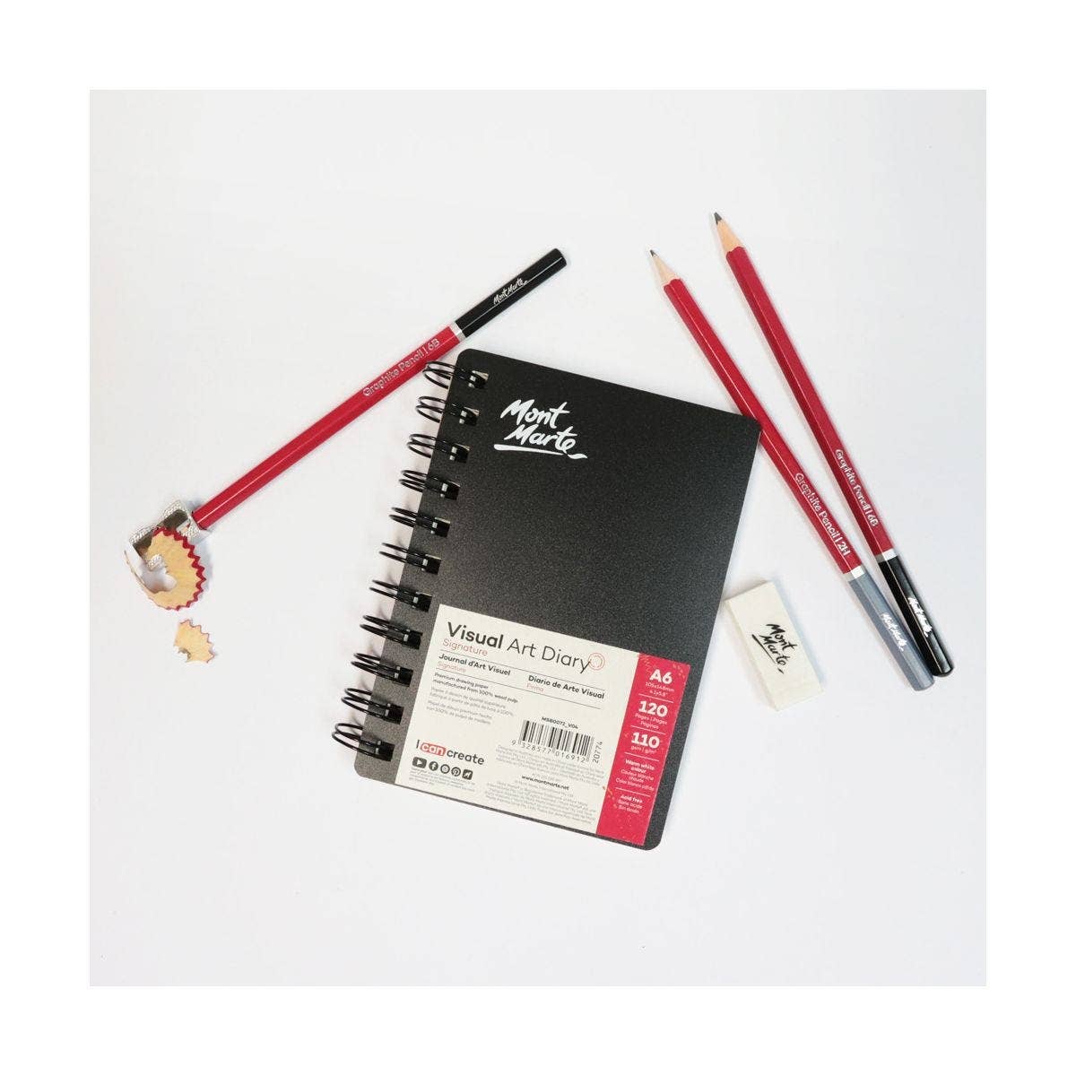Mont Marte Usa, Inc. - Vente Carnets de croquis - Journal d'art visuel Signature A6 120 pages 110 g/m²4