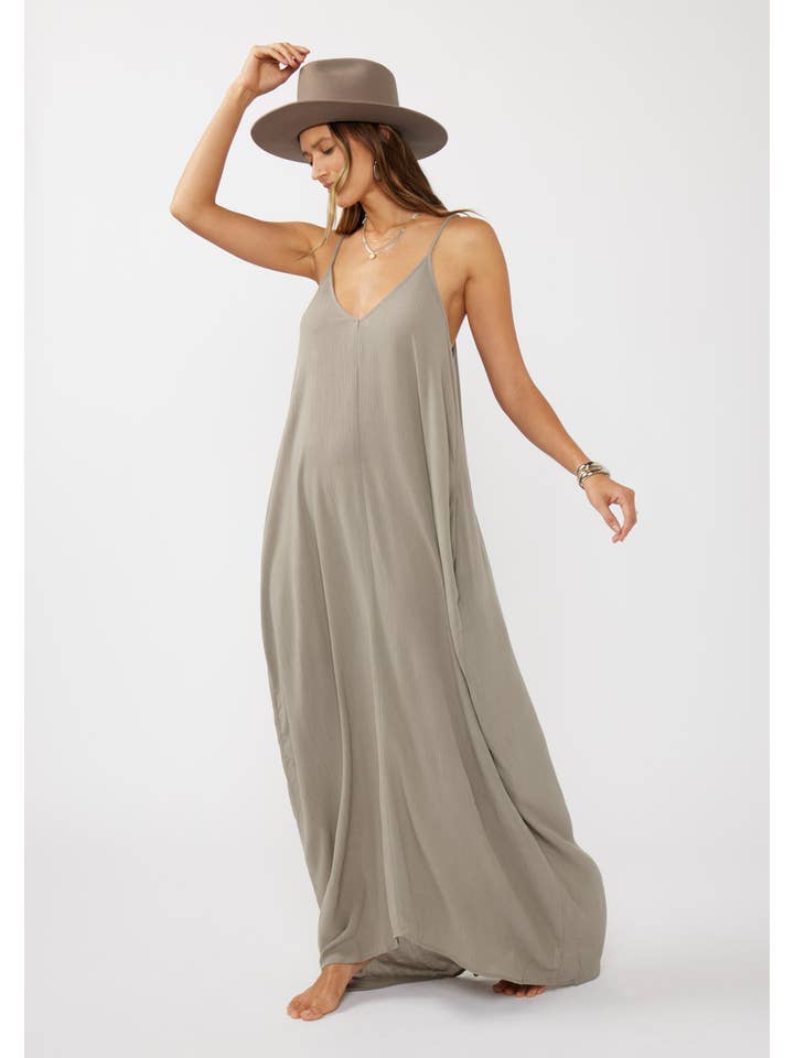 Lovestitch - Wholesale Dress - Women's - The Original V-Neck Cocoon Maxi Dress with Pockets17