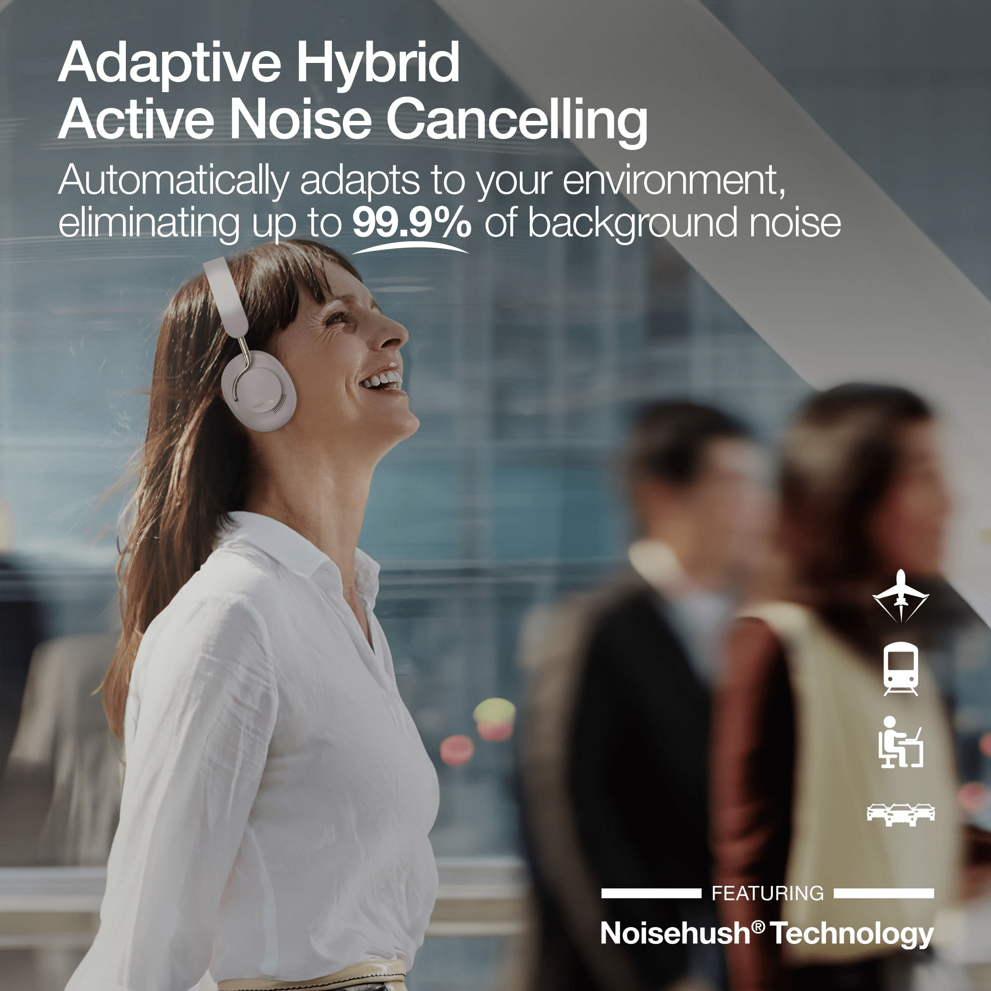 JupiterGear Home - Venta al por mayor Auriculares - Auriculares inalámbricos con cancelación activa de ruido Naztech Aura 360 ANC15