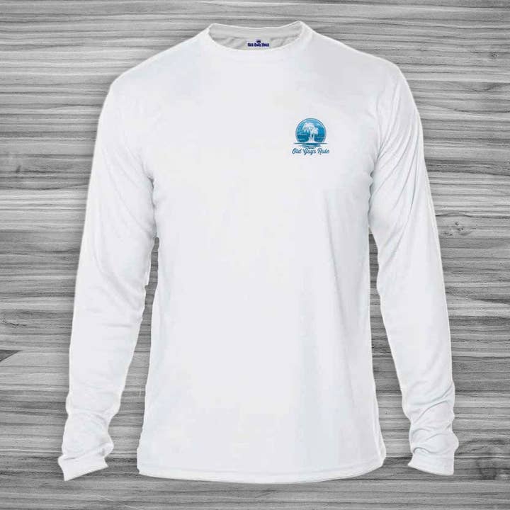 White On Permanent Vacation - UPF 50+ Sun Shirt for wholesale on Faire