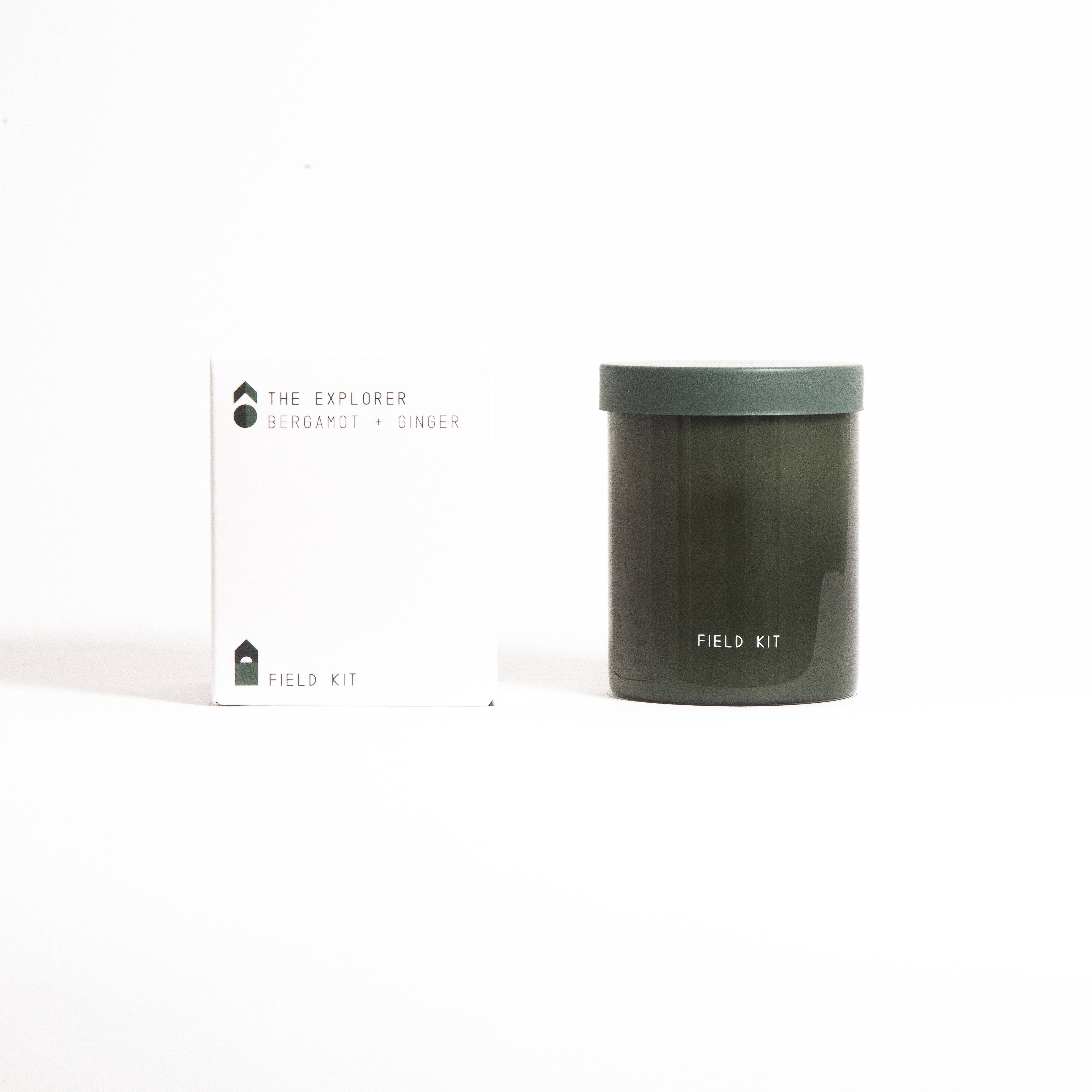 Field Kit - Wholesale Jar/Filled Candle - The Explorer - Bergamot + Ginger - 8oz Glass Candle