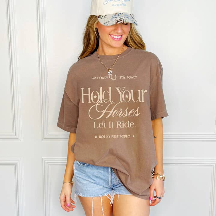 Camiseta Let It Ride para venta al por mayor de Poppy & Pine