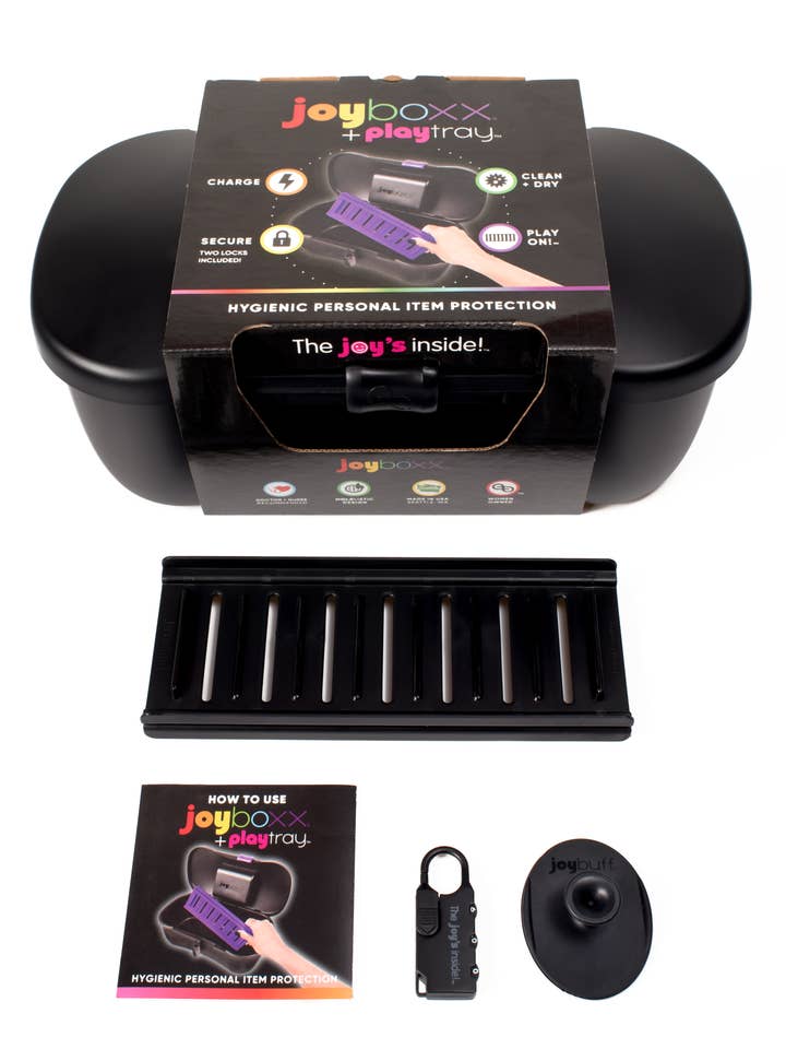 Joyboxx® + Playtray®: Rengørings- og opbevaringssystem til voksenlegetøj for engroshandel hos Passionate Playground