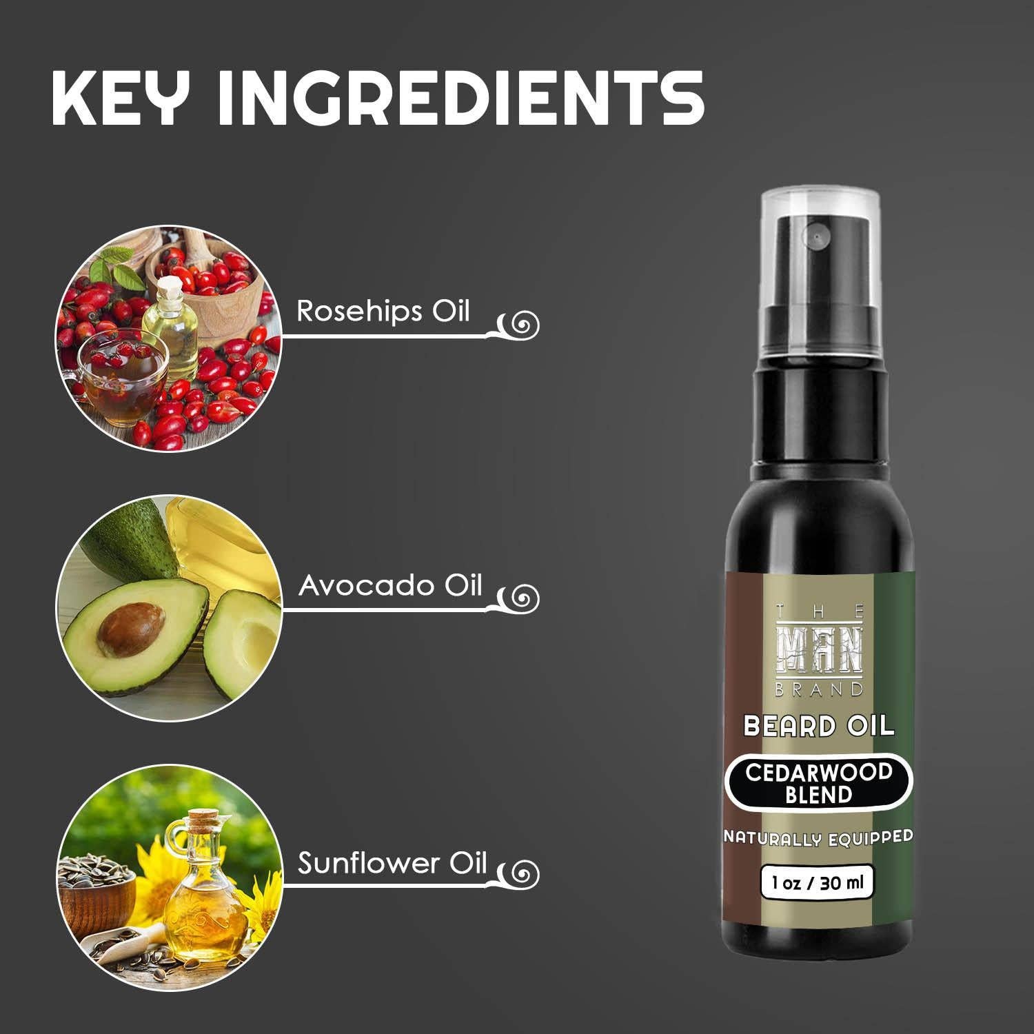 The Man Brand – wholesale Beard styling product – Cedarwood Blend Beard Oil2