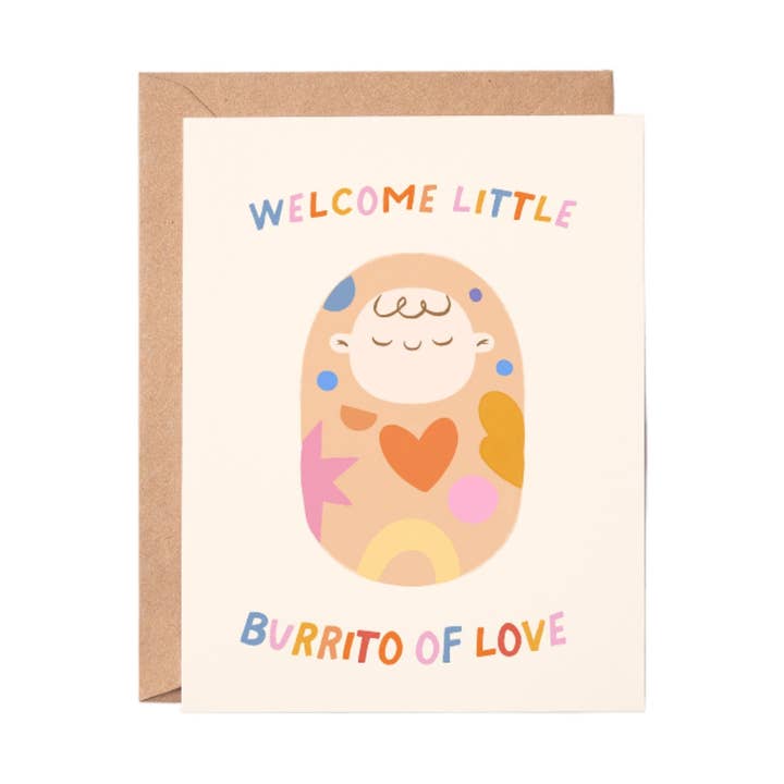 Burrito of Love Baby Shower Greeting Card for wholesale by Pardo Paper