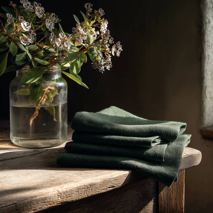 NorraVilla - Wholesale Dinner & Cloth Napkin - 100% Linen Napkins White - Washed Soft - Made in Europe6