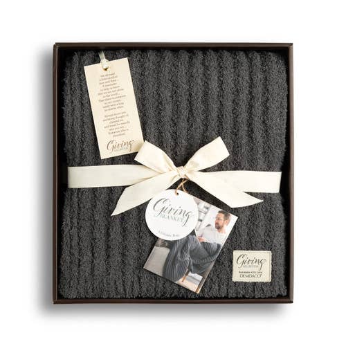 DEMDACO - Wholesale Throw Blanket - Ribbed Blanket - Gray