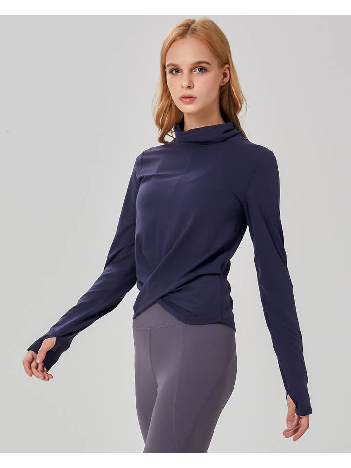 Rebody - Wholesale Athletic Top - Women's - Turtle- Cowl Neck Coziplex™ Long Sleeve11