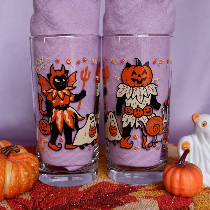 Costume Cats - Drinking Glass for wholesale by Cat Coven