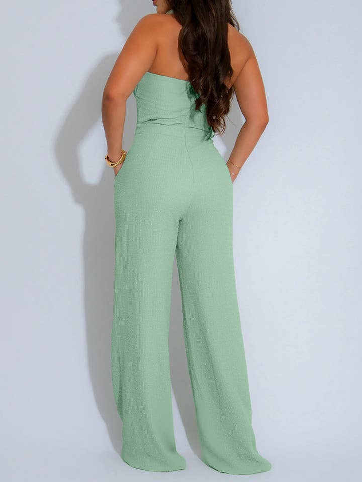 Aria Romance - Wholesale Top & Pant Set (NOT Loungewear) - Women's - Bandeau Wide Leg Jumpsuit15